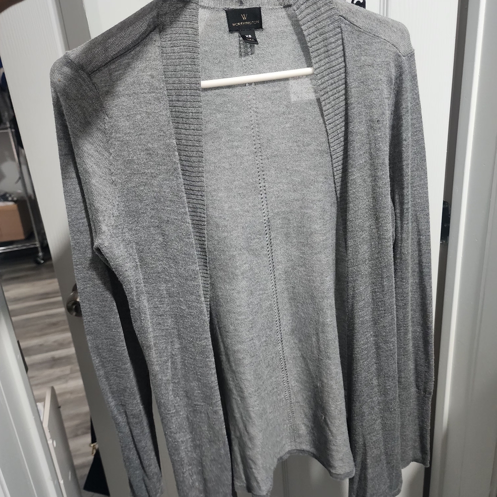 Worthington Women's Light Gray Cardigan